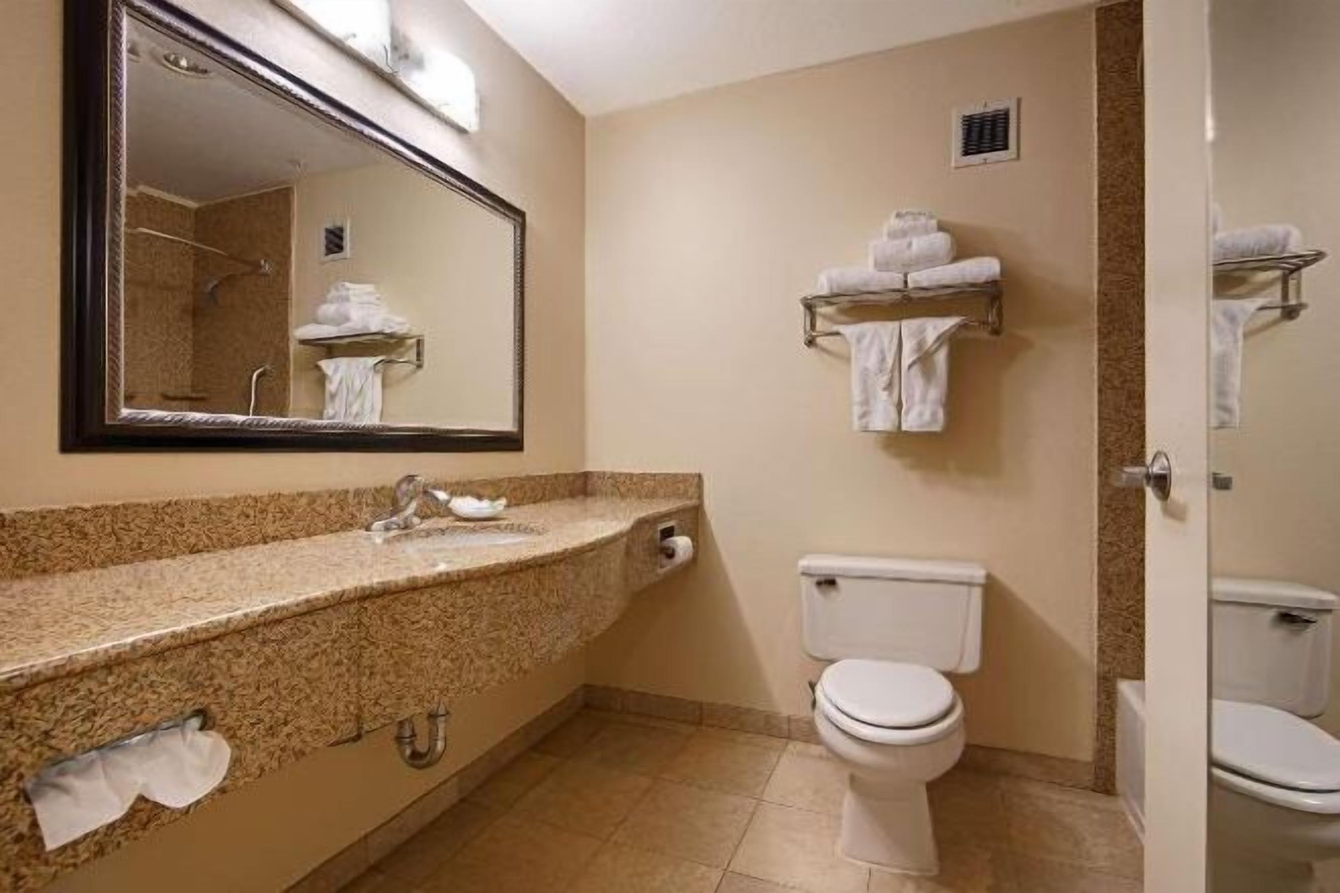 Bathroom | Combined shower/tub, free toiletries, hair dryer, towels