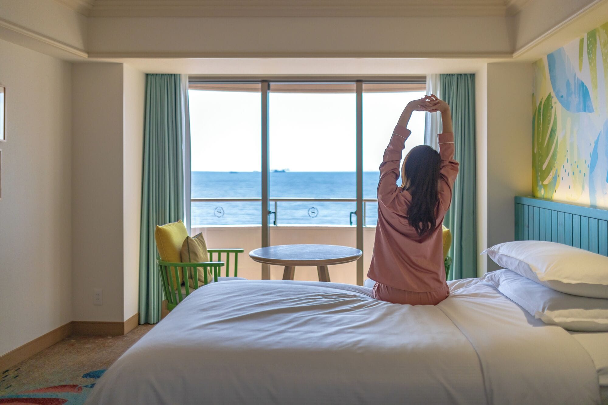 Premium bedding, down comforters, pillowtop beds, in-room safe