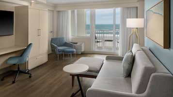 Junior Suite, 1 Bedroom, Balcony, Oceanfront | Premium bedding, in-room safe, desk, laptop workspace