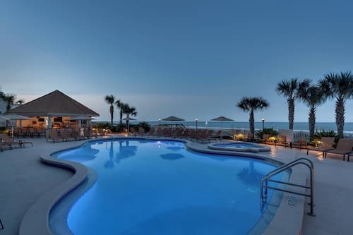 Outdoor pool, open 8:00 AM to 10:00 PM, pool umbrellas, sun loungers