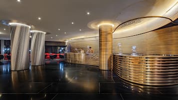 Siddeområde i lobbyen