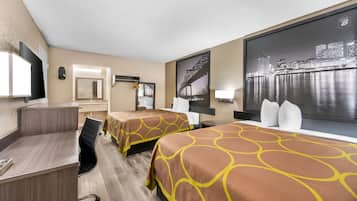 In-room safe, desk, laptop workspace, iron/ironing board