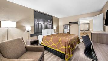 In-room safe, desk, laptop workspace, iron/ironing board