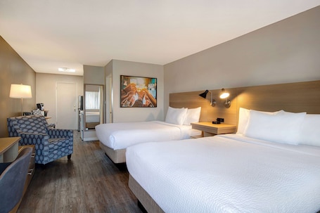 Limited View, 2 Queen Beds Non-Smoking Suite | In-room safe, desk, iron/ironing board, free cribs/infant beds. Days Inn by Wyndham Victoria Uptown
