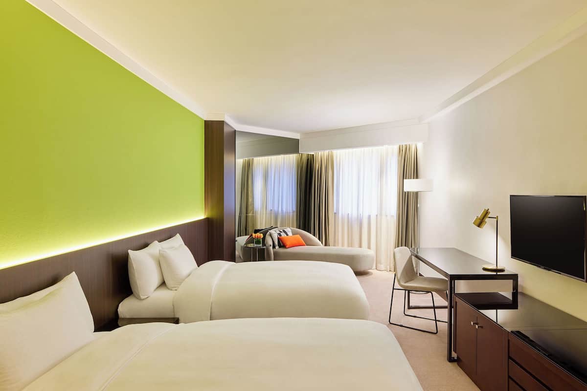 In-room safe, desk, blackout curtains, iron/ironing board (on request)