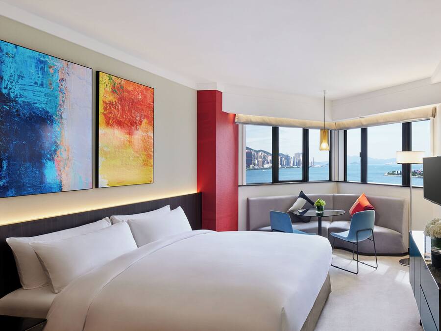 Continental Harbour View Room with The Continental Club Lounge access | Coffres-forts dans les chambres, bureau, rideaux occultants