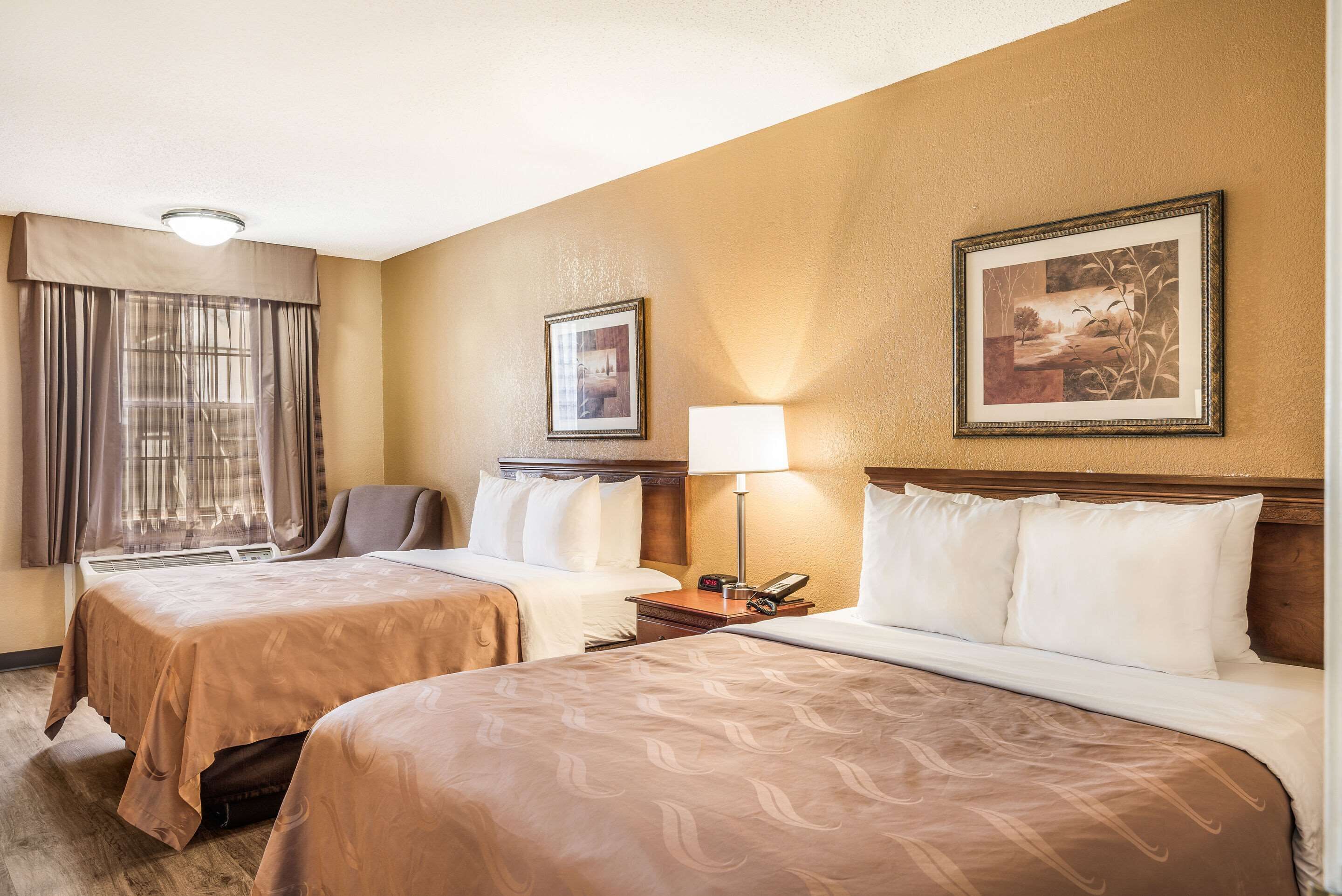 room, 2 queen beds, accessible, non smoking (roll-in shower) | desk, laptop workspace, iron/ironing board, free cots/infant beds