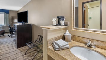 Standard Room, 2 Queen Beds, Non Smoking, Refrigerator & Microwave | In-room safe, desk, blackout drapes, iron/ironing board