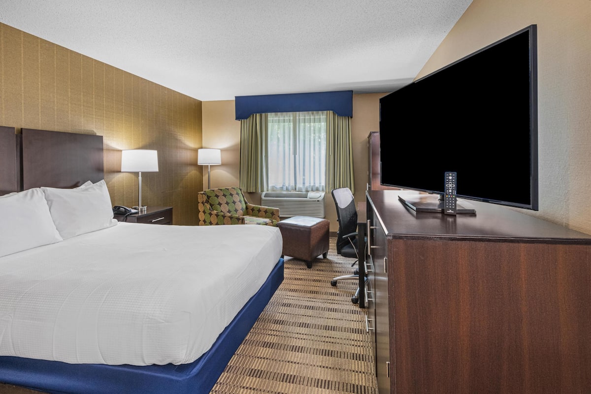Standard Room, 1 Queen Bed, Non Smoking, Refrigerator & Microwave | In-room safe, desk, blackout drapes, iron/ironing board
