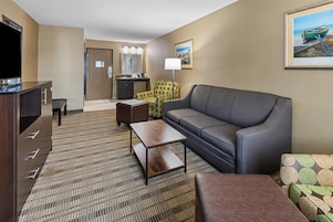 Suite, 2 Queen Beds, Non Smoking, Refrigerator & Microwave (Living Room) | In-room safe, desk, blackout drapes, iron/ironing board