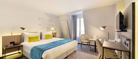 Chambre double | Literie de qualité, minibar, coffre-fort pour ordinateur portable