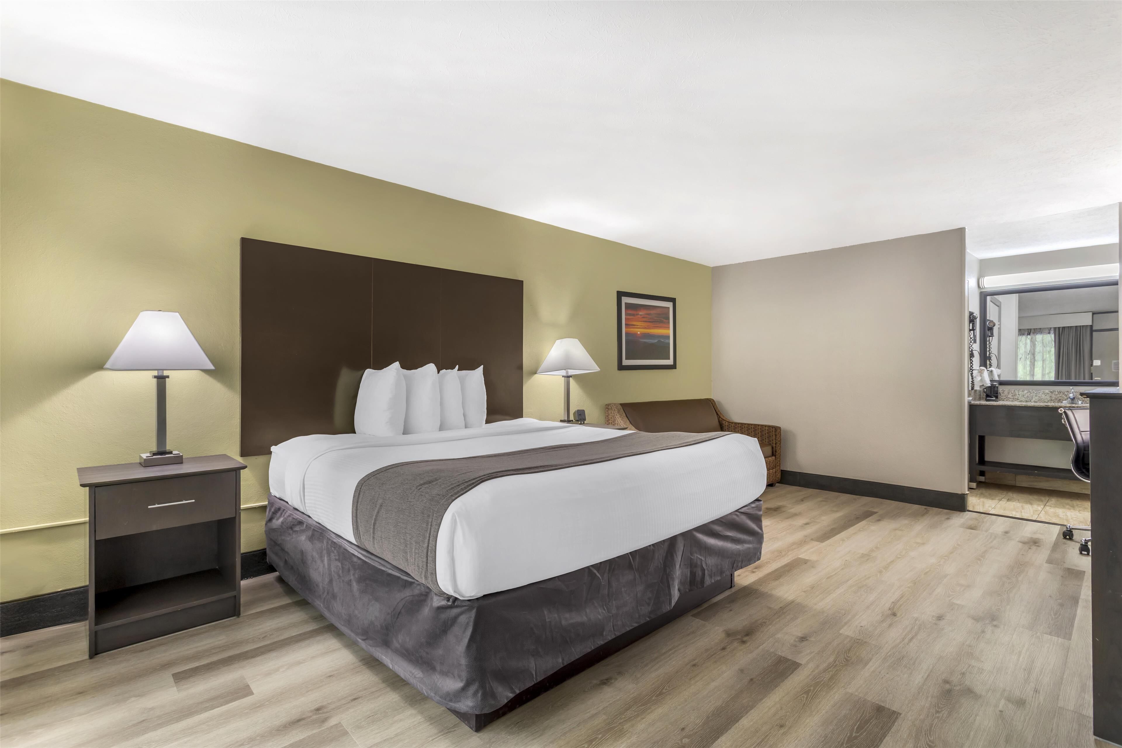 standard room, 1 king bed, non smoking, refrigerator & microwave (with sofabed) | in-room safe, desk, laptop workspace, soundproofing