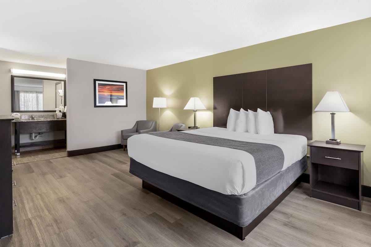 Standard Room, 1 King Bed, Non Smoking, Refrigerator & Microwave | In-room safe, desk, laptop workspace, soundproofing