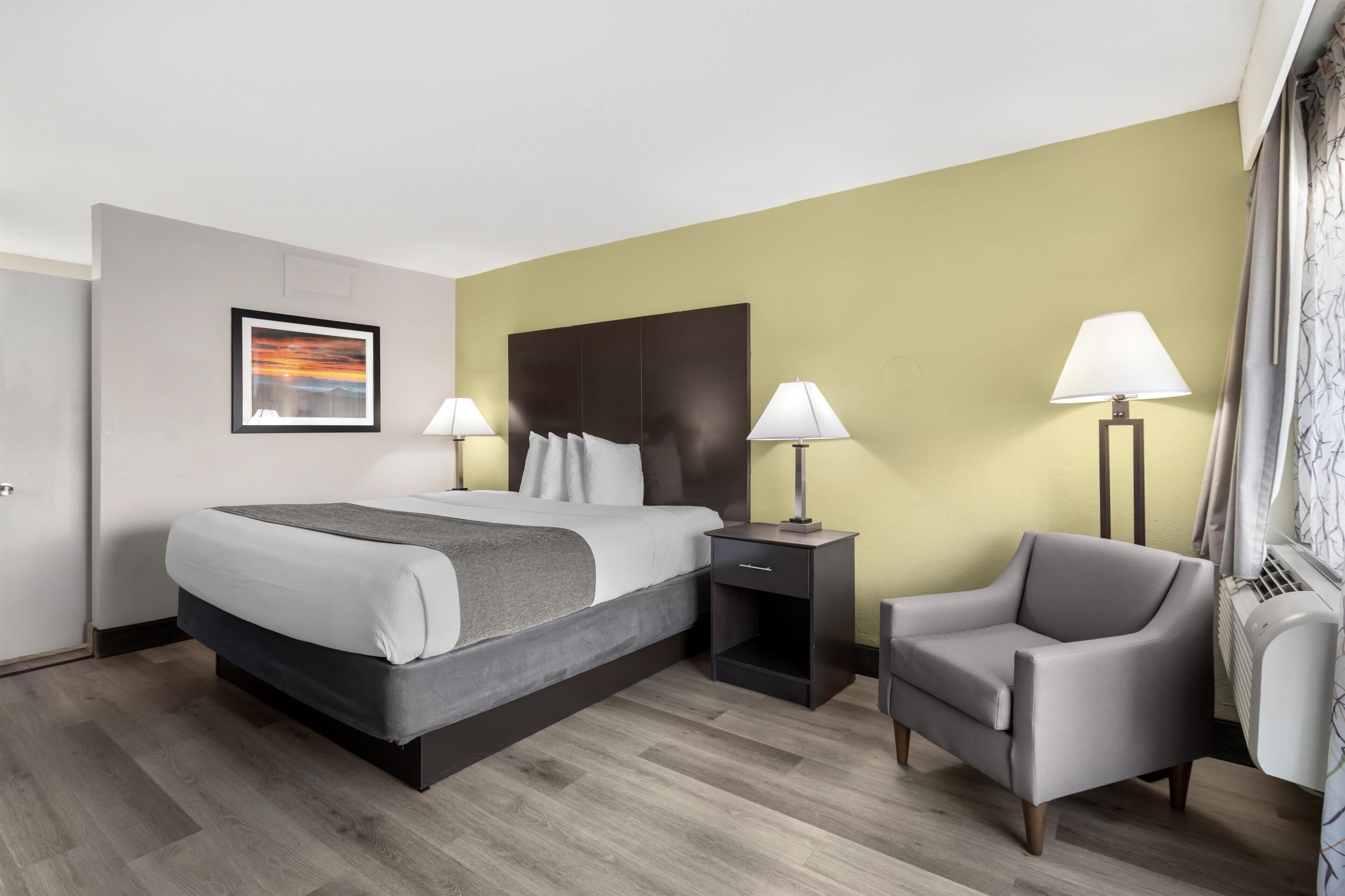 Standard Room, 1 King Bed, Accessible, Jetted Tub | In-room safe, desk, laptop workspace, soundproofing
