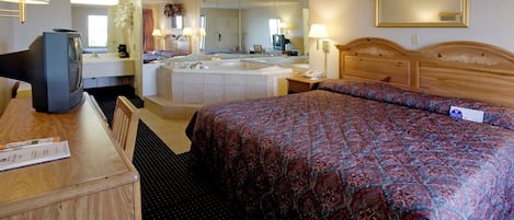 Desk, blackout drapes, iron/ironing board, free WiFi