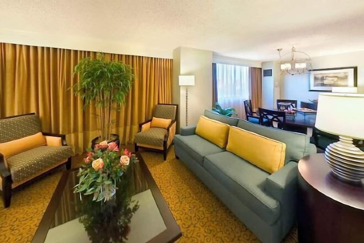 Living area | 49-inch flat-screen TV with satellite channels, TV, pay movies