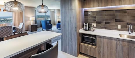 Presidential Suite, 1 King Bed | Living area | 49-inch flat-screen TV with satellite channels, TV, pay movies