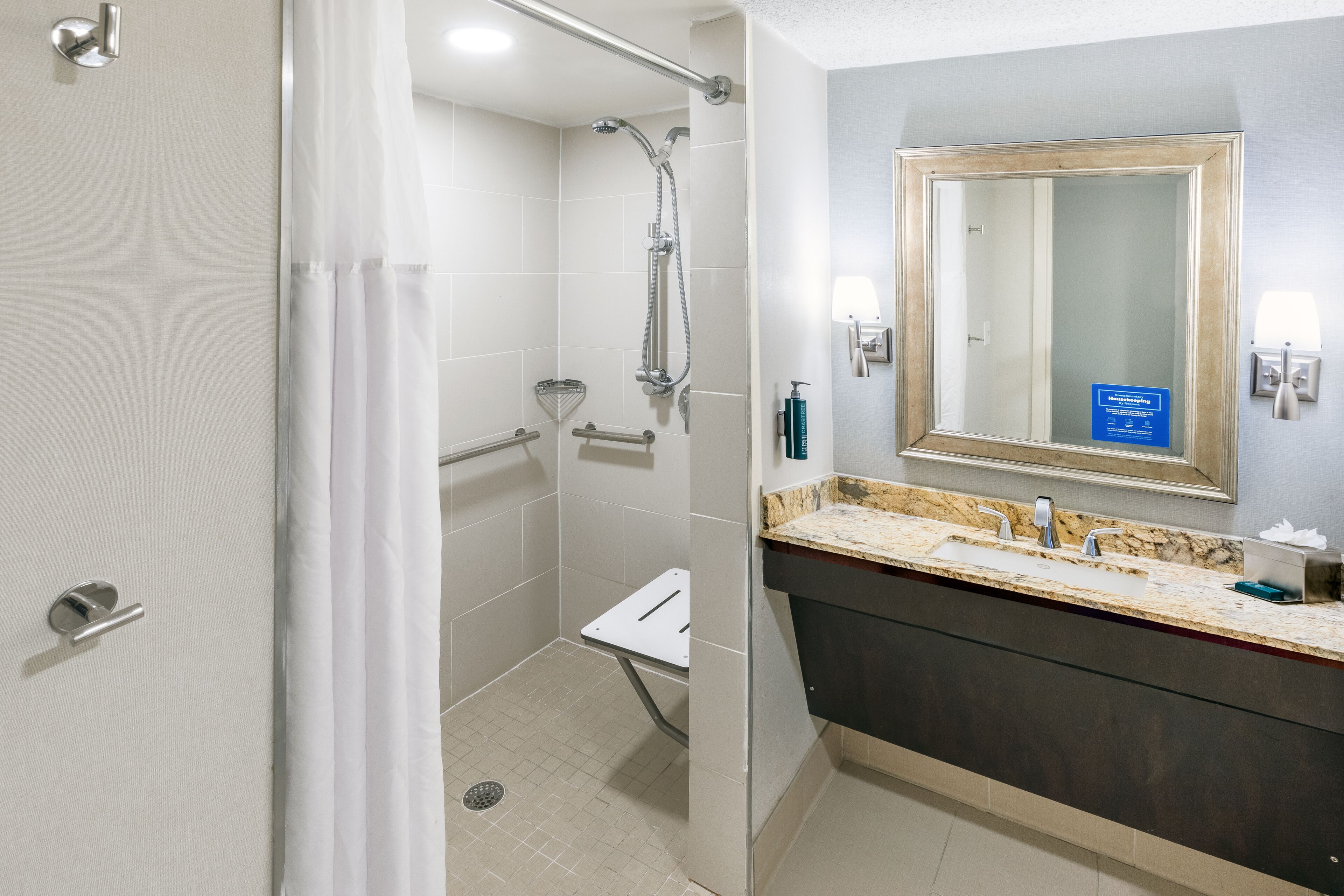 room, 2 queen beds, accessible (roll-in shower) | bathroom | combined shower/bathtub, free toiletries, hair dryer, towels