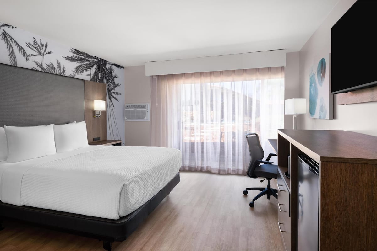 Standard Room, 1 Queen Bed, Accessible, Refrigerator | Hypo-allergenic bedding, in-room safe, desk, laptop workspace