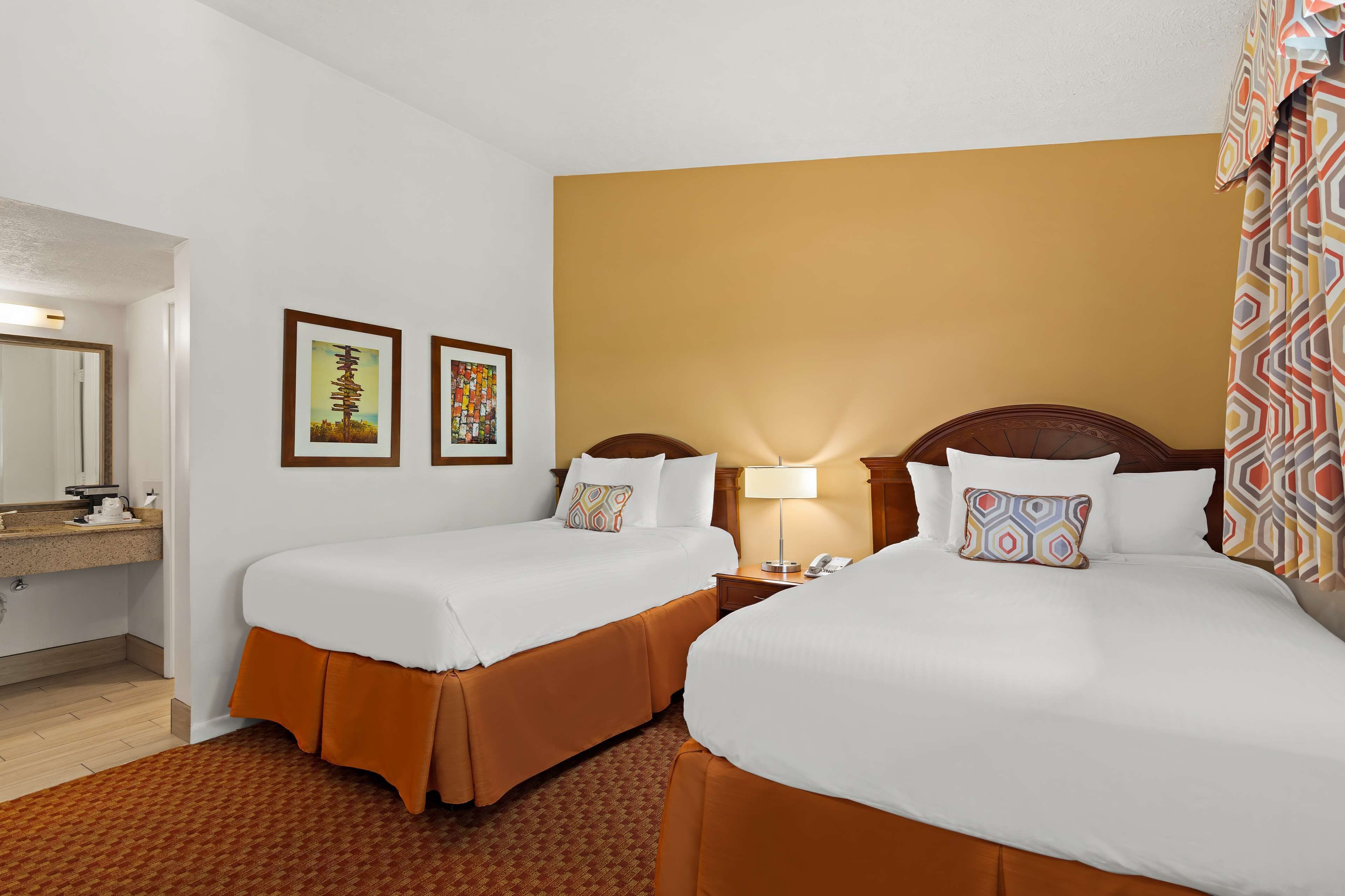 desk, blackout curtains, iron/ironing board, free cots/infant beds