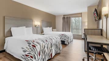 Blackout drapes, WiFi (free), bed sheets