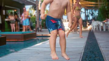 Outdoor pool, open 8 AM to 8 PM, pool cabanas (surcharge)
