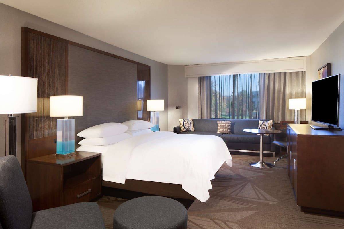Premium bedding, down comforters, pillowtop beds, in-room safe