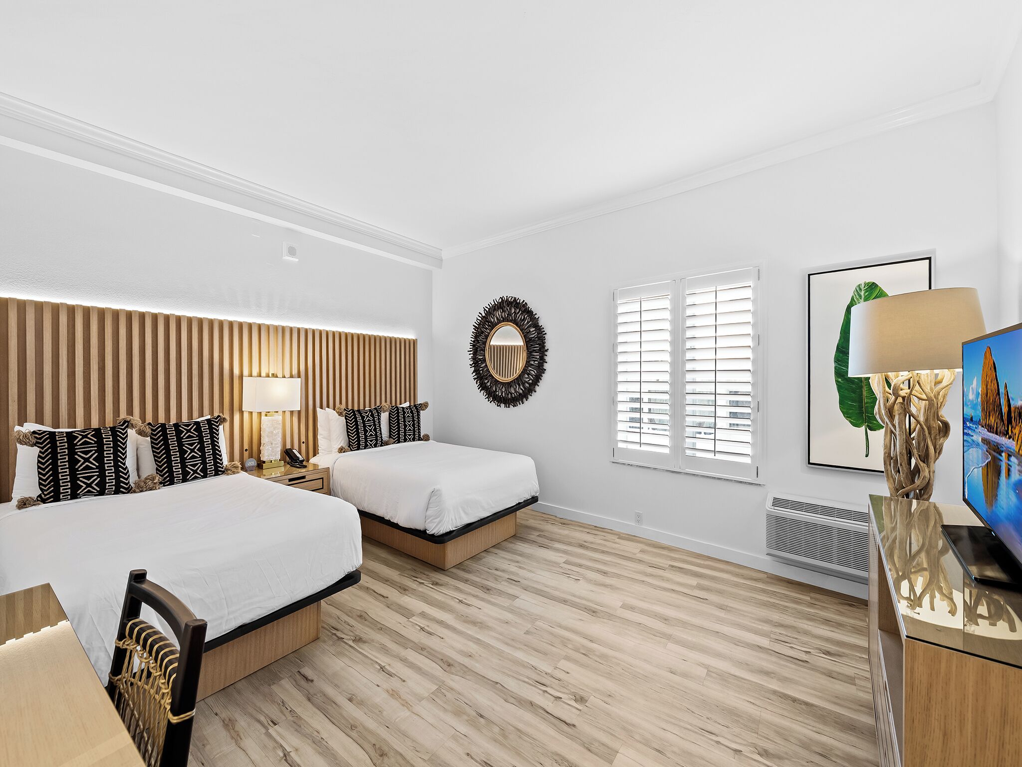 Essential Room 2 Double Beds- No Balcony | Premium bedding, pillowtop beds, in-room safe, desk