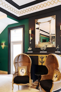 Sitting area in hotel lobby at Cavalier Hotel South Beach