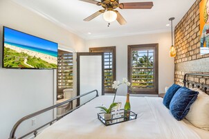 Egyptian cotton sheets, premium bedding, down comforters, in-room safe