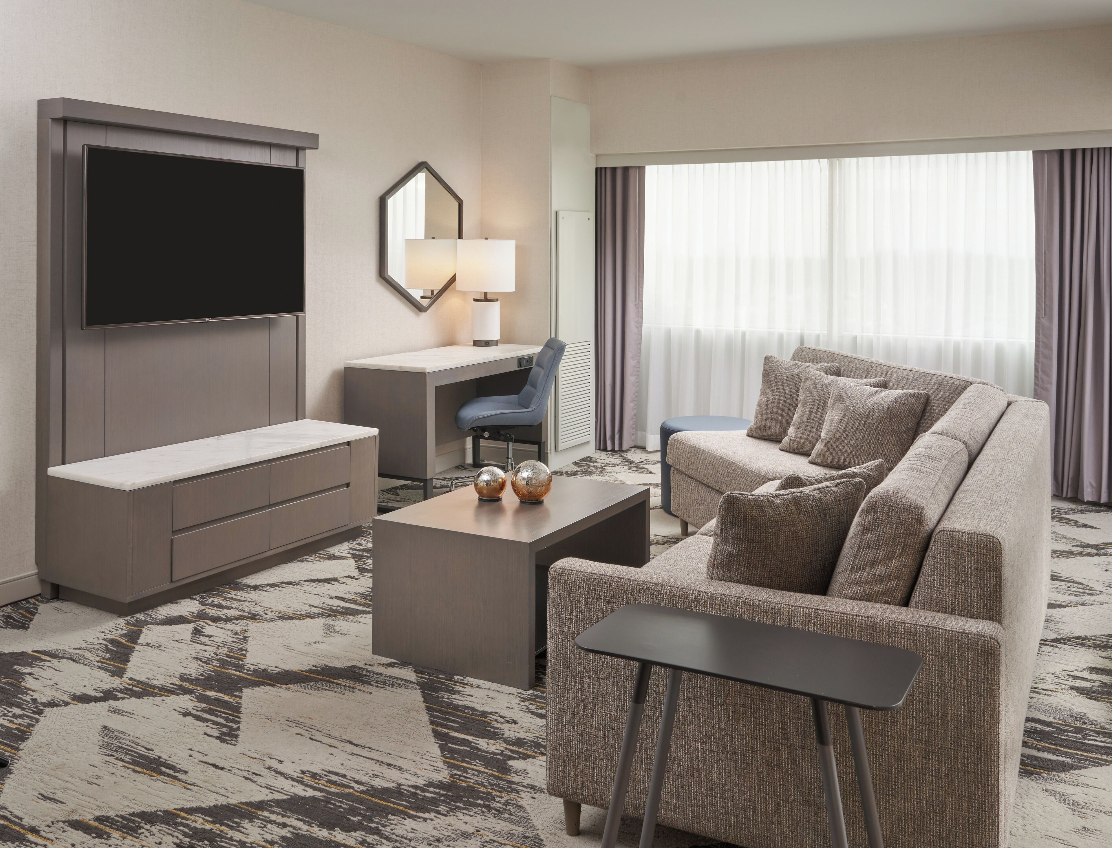 executive suite, 1 bedroom | premium bedding, in-room safe, desk, iron/ironing board