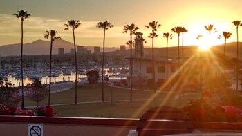 View from property looking out at Bay Shores Peninsula Hotel