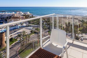 Double Room, Terrace, Sea View | Pillow-top beds, in-room safe, desk, laptop workspace - Hotel Alay Puerto Marina - Adults Only Recommended (Benalmádena)