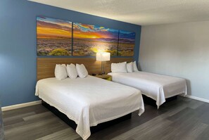 Room, 2 Queen Beds, Non Smoking | Premium bedding, in-room safe, desk, laptop workspace