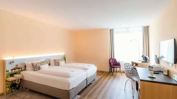 1 Schlafzimmer, hochwertige Bettwaren, Zimmersafe, individuell dekoriert