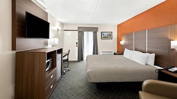 Bureau, espace de travail pour ordinateur portable, rideaux occultants