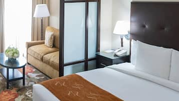 Minibar, caja fuerte, escritorio y cortinas opacas