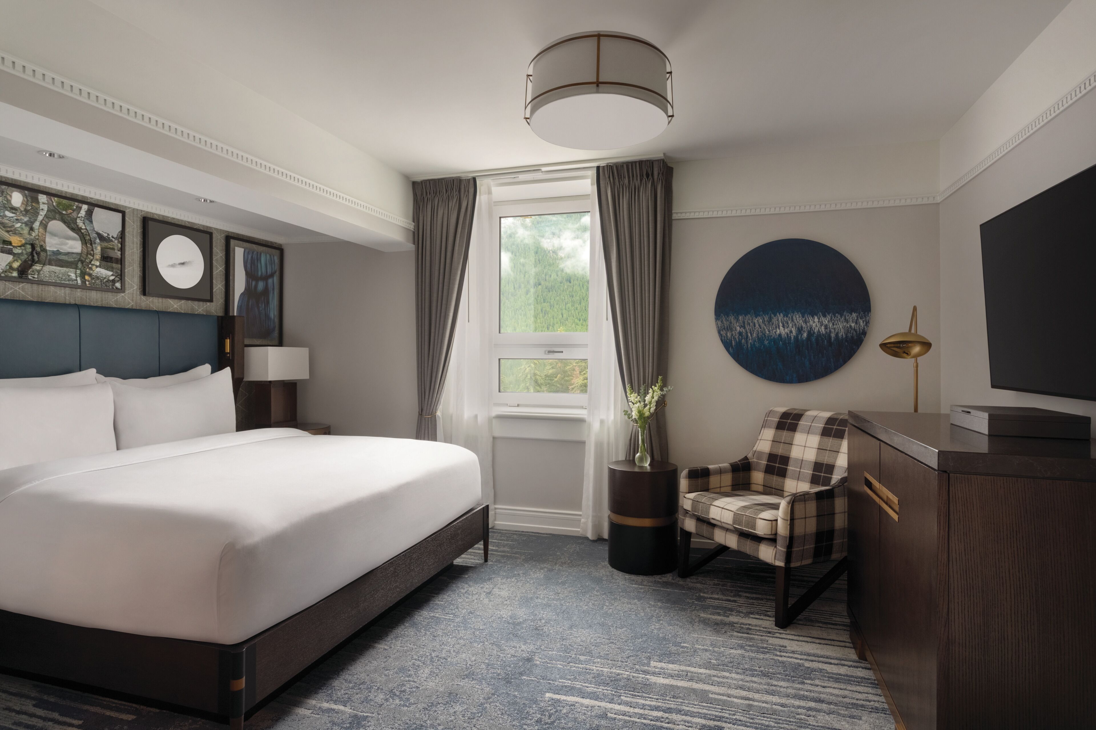 客房, 1 张特大床 (Gatehouse) | 高档床上用品、羽绒被、客房内保险箱、办公桌