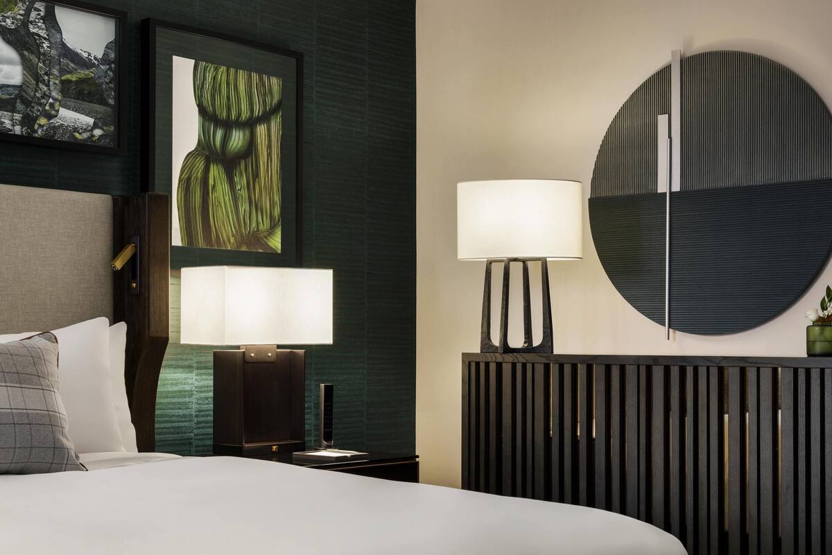 Premium bedding, down comforters, in-room safe, desk