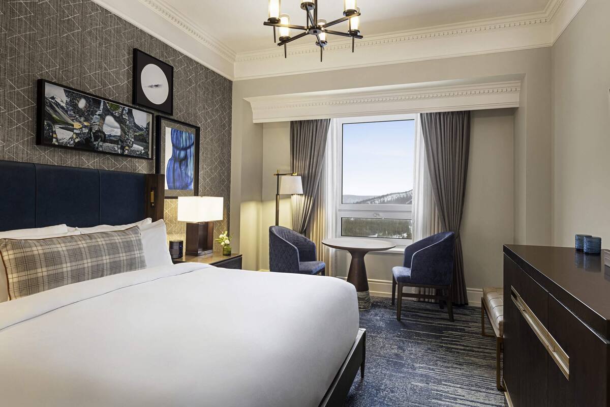 Premium bedding, down comforters, in-room safe, desk