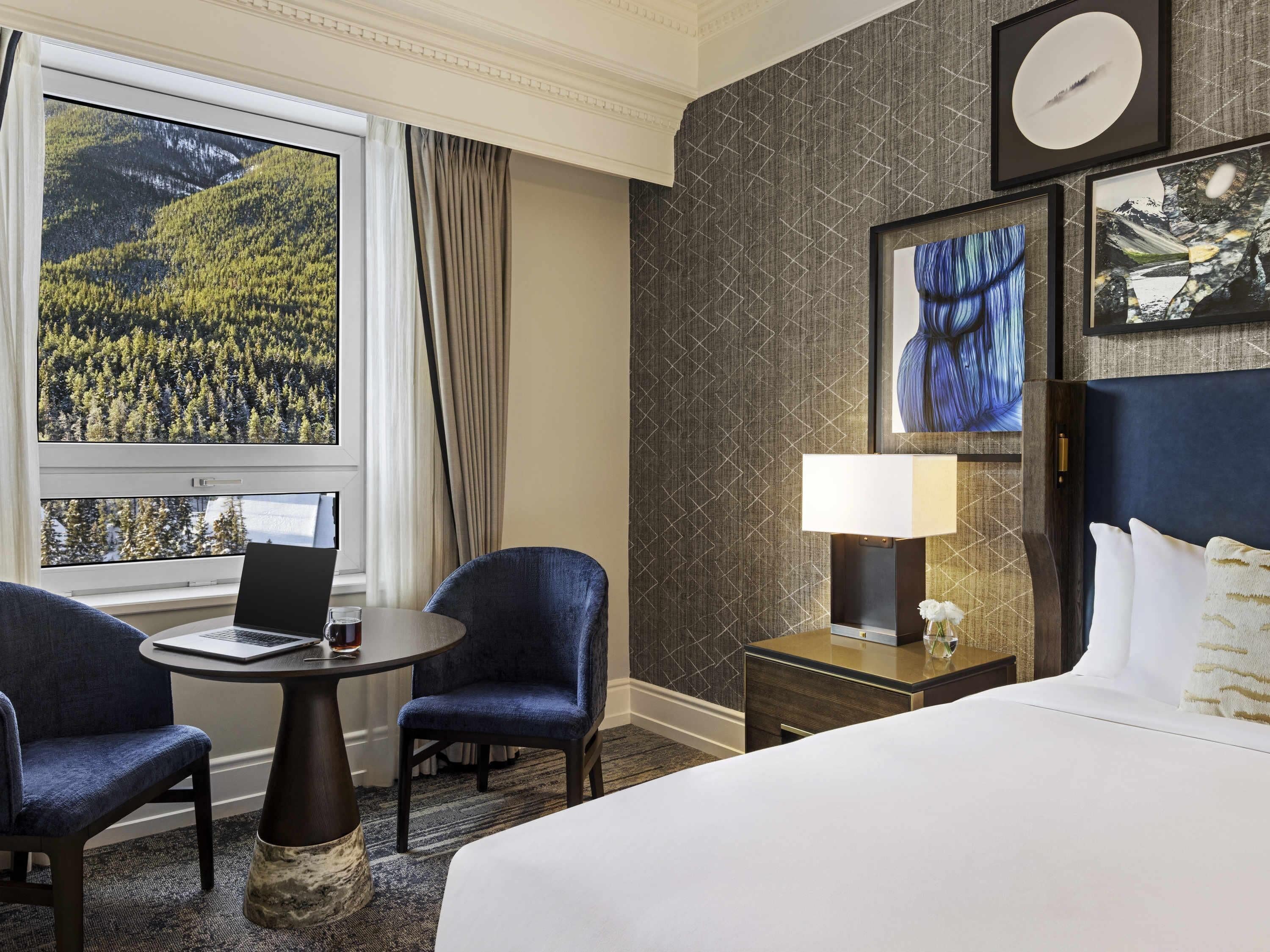 Premium bedding, down comforters, in-room safe, desk