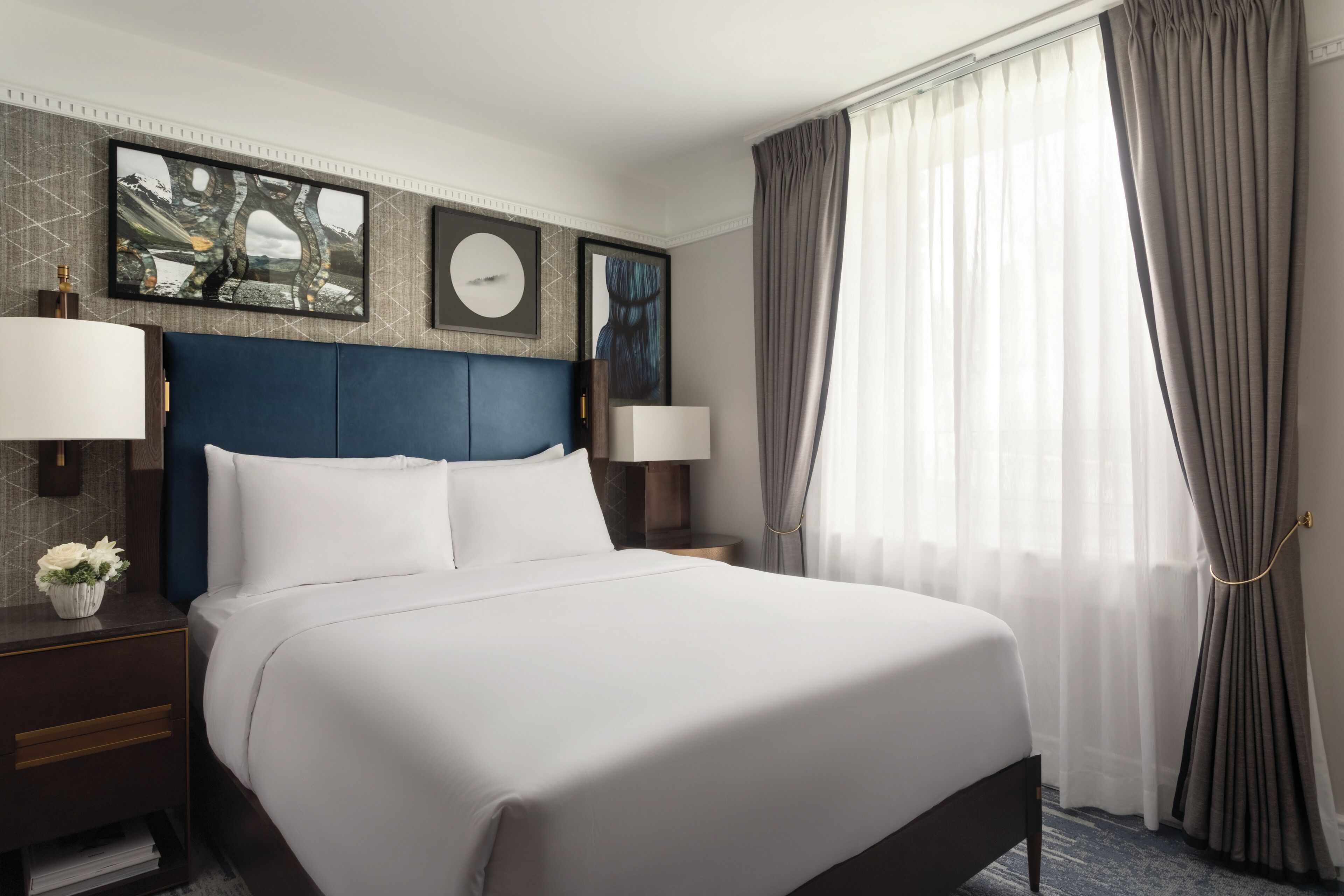 客房, 1 张大床 (Gatehouse) | 高档床上用品、羽绒被、客房内保险箱、办公桌