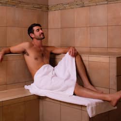 Sauna, steam room, body treatments, aromatherapy, hot stone massages