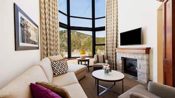 Deluxe-Penthouse, 2 Schlafzimmer | Wohnbereich