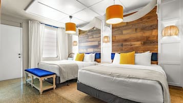 Standard Double Room, 2 Queen Beds, Balcony, Lagoon View | 1 bedroom, pillow-top beds, in-room safe, individually decorated