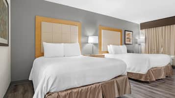Standard Room, 2 Queen Beds, Non Smoking, Refrigerator & Microwave | Desk, iron/ironing board, cots/infant beds, rollaway beds