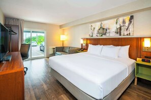 Room, 1 King Bed with Sofa bed, Non Smoking | Premium bedding, Select Comfort beds, desk, blackout curtains