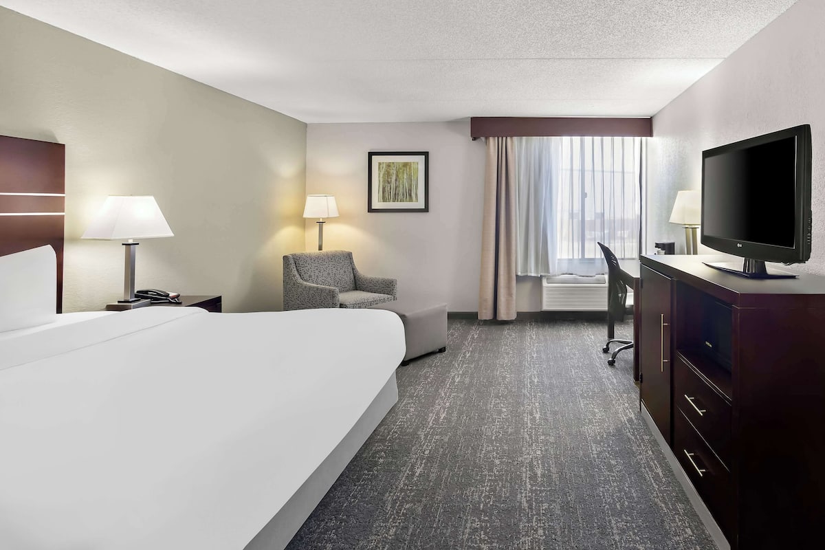 Standard Room, 1 King Bed, Non Smoking, Refrigerator & Microwave (Pet Friendly) | In-room safe, desk, laptop workspace, iron/ironing board