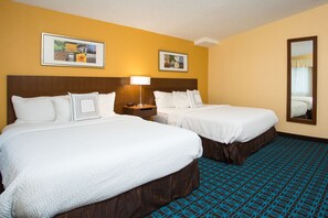 Room, 2 Double Beds, Non Smoking | Desk, blackout drapes, iron/ironing board, free cribs/infant beds