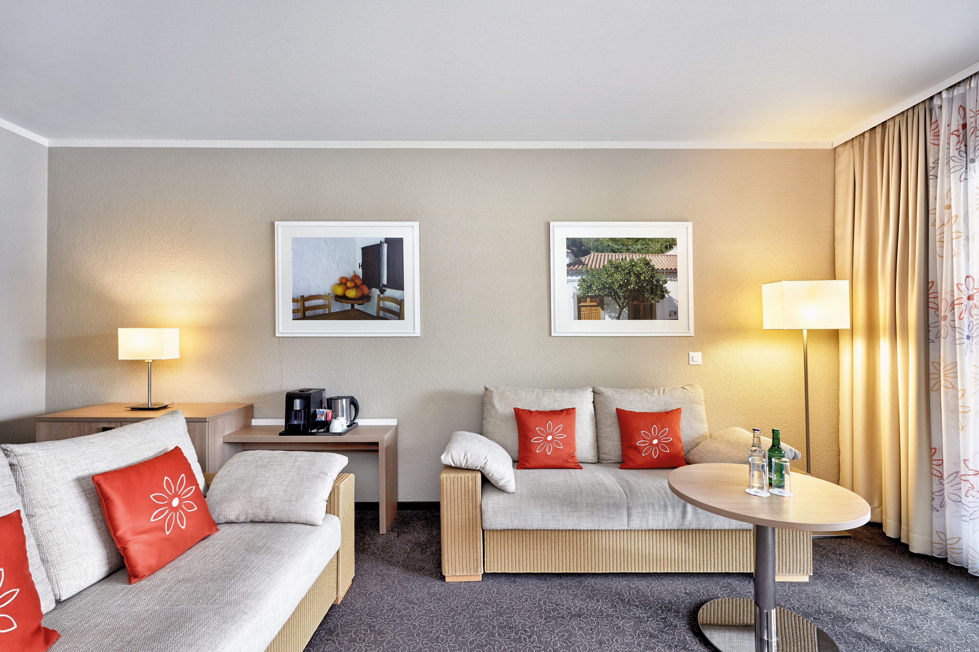 suite, lake view | living area | tv